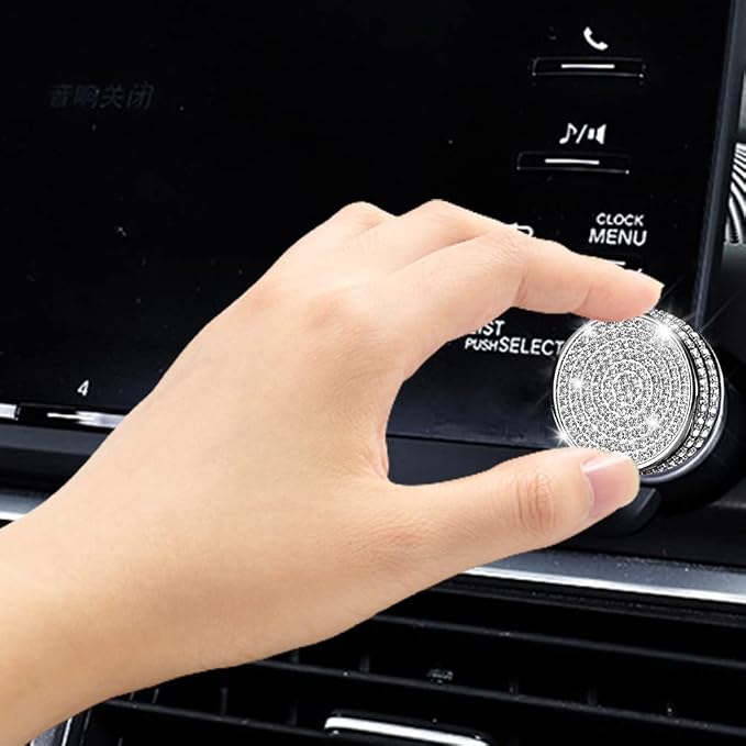 2 pcs Bling Volume Sound Radio Switch Knob Navigation Knob Trim Cover Crystal Rhinestones Trim Compatible with Honda Accord Accessory Sport EX EX-L Touring 2021 2020 2019 2018 | Crystal Rhinestones, Compatible with Honda Accord, Sport EX EX-L Touring, ...