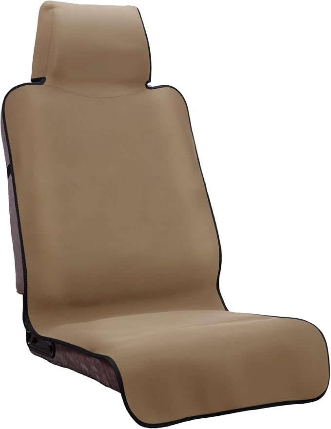Waterproof Seat Cover Towel, Premium Sweat Carseat Protector, Perfect for Universal Anti-Slip Car Truck SUV Seat, Great for Surfing Yoga Gym Workout, Khaki