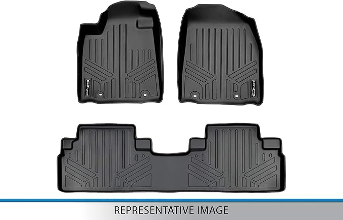 SMARTLINER Custom Fit Floor Mats 2 Row Liner Set Compatible with 1999-2007 Ford F-250