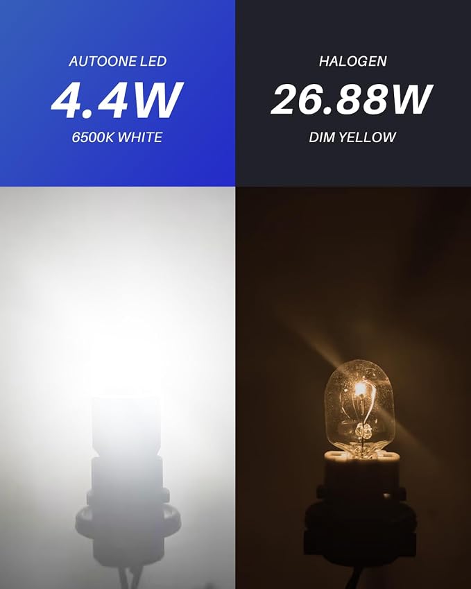 AUTOONE White 7443 7440 LED Bulbs Reverse Lights, 700% Super Bright & 6500K White 7441 7444 7440NA W21W LED Bulbs for Backup Reverse Tail Brake DRL Signal Parking Lights, 2PCS