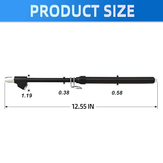 MEANLIN MEASURE Black Double Straight Type Tire Pressure Gauge, 10Pcs, 10-150 Psi, Suitable for Trucks, Cars, Motorcycles