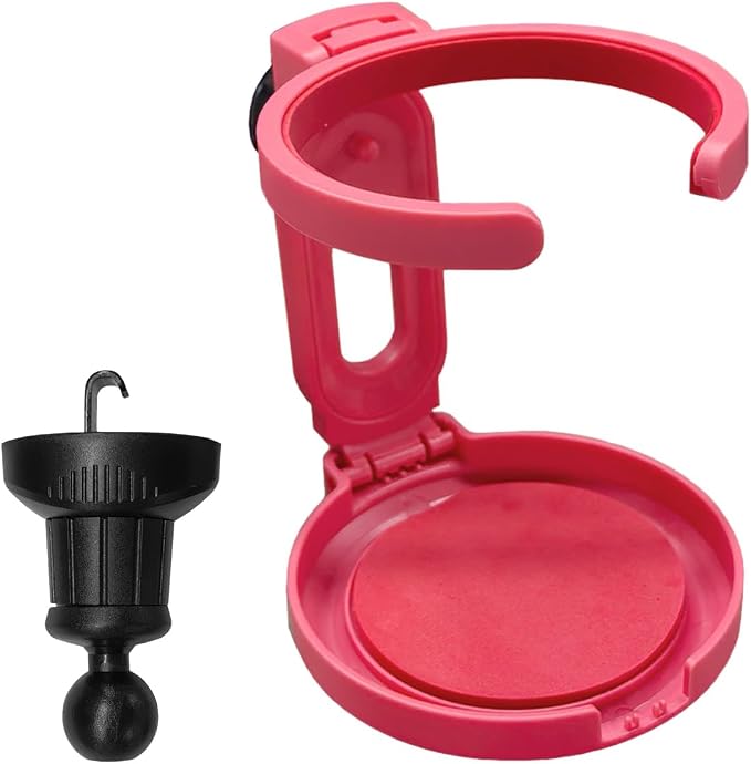 Car Air Vent Cup Holder Auto Ashtray Holder, Adjustable Drink Holder Extender for Horizontal Vents, Universal Tool-Free A/C Vent Mount for Various Coffee, Water, Juice Cups in Car, Truck, SUV (Pink)