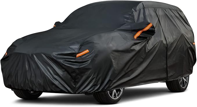 Kayme 10 Layers Station Wagon Car Cover Waterproof All Weather [See Vehicle Size Chart for Accurate Fit] Heavy Duty Full Minivan Cover Outdoor Sun Rain Snow UV Protection. Size H4 (See Size Chart)