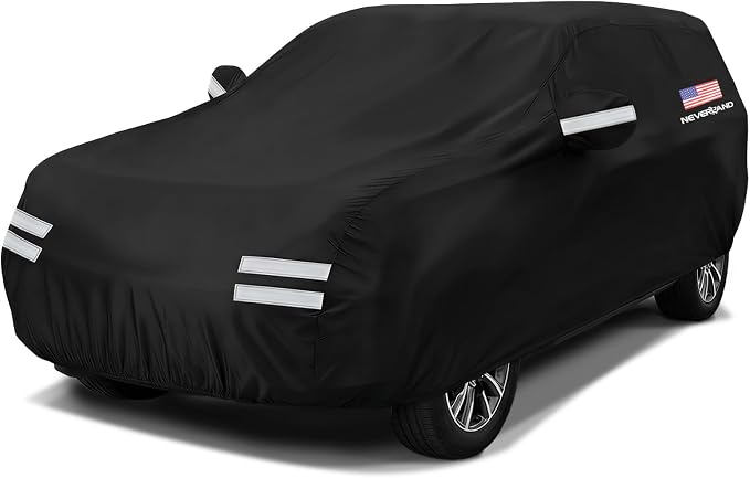 SUV Car Cover, Full SUV Car Covers Waterproof All Weather Dustproof, Snowproof, UV Protection Car Covers for Automobiles Universal Fit for SUV Cover Size 212''L x 78''W x 71''H