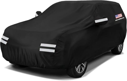 SUV Car Cover, Full SUV Car Covers Waterproof All Weather Dustproof, Snowproof, UV Protection Car Covers for Automobiles Universal Fit for SUV Cover Size 212''L x 78''W x 71''H