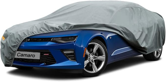 Kayme Heavy Duty Car Cover Custom Fit Chevrolet Chevy Camaro ZL1 SS Z28 LT LE LS (1982-2025), Waterproof All Weather for Automobiles, Full Exterior Covers Sun Rain UV Protection.