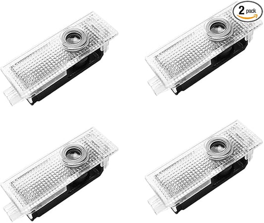 High Definition LED Projection Welcome Light，Logo Projector Puddle Lights，Compatible with 1/3/4/5/6/7/x1/x2/x3/x4/x5/x6/x7/M/328i/28i/530i/528i/e92，Plug and Play (4PCS)