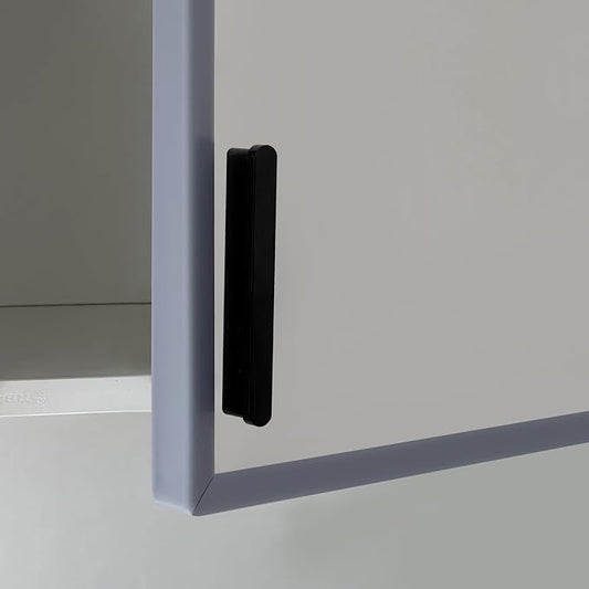 Slimline Cabinet Door Edge Protector, 3/4" Self Adhesive Peel and Stick Rubber Edge Guards, Flexible U Shaped Strips for Kitchen & Garbage Drawer Fronts, Edge Trims for Desks and Shelfves, Grey, 10Ft