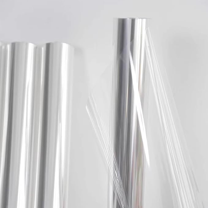 PerkHomy Clear Cellophane Wrap Roll 35" x 70' 3 Mil Thick Cellophane For Gift Basket Treats Goodie Wrapping Craft Flower Bouquet Plastic (Clear, 70ft (35in Width))