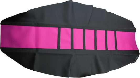 Universal Motorcycle Seat Cover Non-Slip Suitable Rubber Striped Seat Covers Soft for CRF150F CRF230F CRF250F CRF 150F 230F 450F 450R 250R Dirt Pit Bike Motocross Motorbike Off Road (Pink)