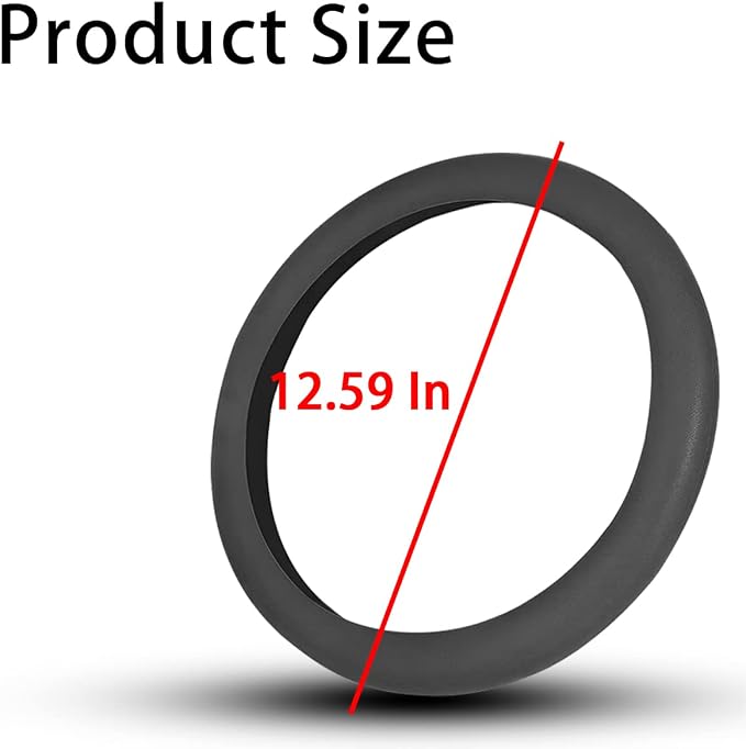AICEL Car Silicone Steering Wheel Cover, Soft Anti-Slip Auto Steering Wheel Protector Fit 14 Inch, Universal Vehicle Interior Accessories for Cars, SUVs, Trucks, and Vans (Black)