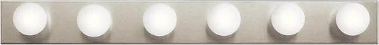 Kichler 626NI 36" Bath Bar 6-Light Vanity Light Fixture with Brushed Nickel Finish for Bathroom over Mirror, Traditional Style Lighting (36" L x 4.25" H), 626NI