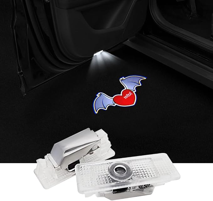 2 pcs LED Car Door Logo Lights Courtesy Projector Laser Puddle lamp Ghost Shadow Light Accessories Compatible with r55/r56/r57/r58/r59/r60/r51/f54/f56/f55/f60 (09)