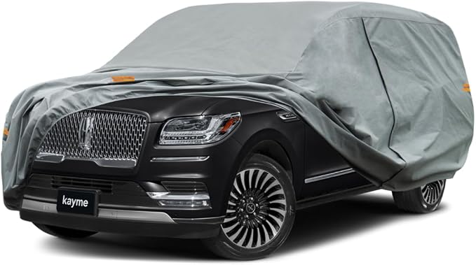 Kayme Heavy Duty SUV Car Cover Custom Fit Lincoln Navigator L LWB Waterproof All Weather for Automobiles, Full Exterior Covers Sun Rain UV Protection.（Deliver About 3-10 Days）