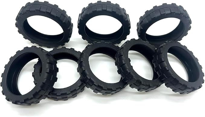 Aliotech 8Pcs Luggage Wheel Covers, Wear Resistant, Noise Resistant Wheel Covers for 2-2.4 Inch Rotary Wheel, Suitcase or Office Chair Casters, Black