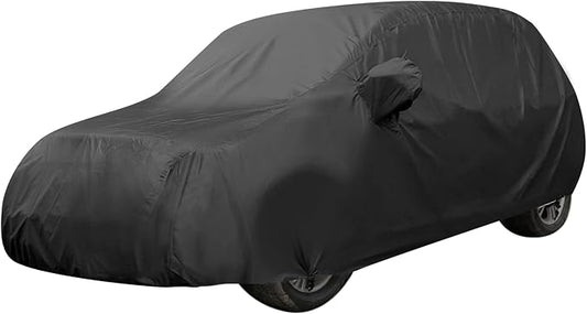 uxcell YL Waterproof Breathable All-Weather Car Cover with Mirror Pockets - Sun/UV/Snow/Rain Protection for Hatchback, Coupe, Small Cars
