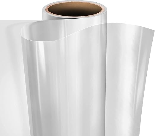 VViViD Clear Self-Adhesive Lamination Vinyl Roll for Die-Cutters and Vinyl Plotters (24" x 25ft Large Roll)