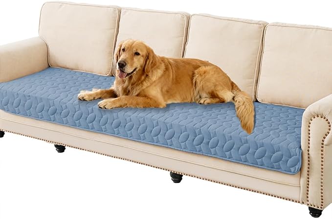 Ameritex Waterproof Pet Bed Cover Anti-Slip Dog Bed Blanket for Sofa and Furniture Waterproof New Pattern Design (Lightblue, 30x80 Inch (Pack of 1))