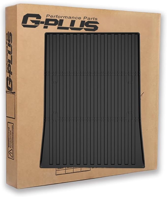 G-PLUS Trunk Mat Compatible with Tesla Cybertruck 2023-2025 | All Weather Protection,Non-Slip,Custom Fit Floor Cargo Liner,TPE Full Coverage,Black
