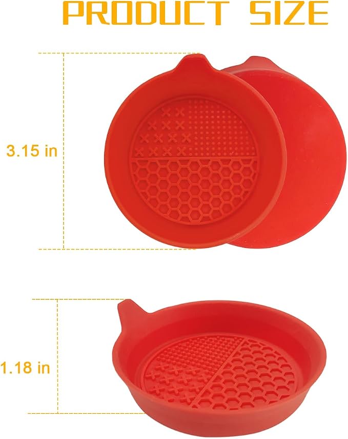 Mandark 4PCS Car Cup Holder Coaster, Silicone Anti-Slip Vehicle Insert Water Bottle Mat, Automotive Interior Insulation Drink Cup Pad Decor Accessories, Universal for SUV, Sedan, Truck (Red)