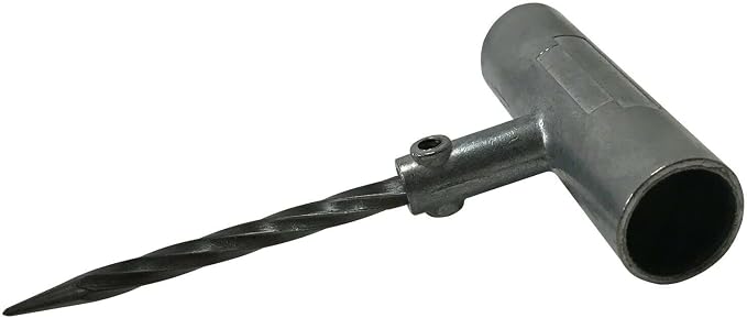 Die-Cast T-Handle Tire Plug Repair Set - Steel Replaceable Split Eye Needle & Probe