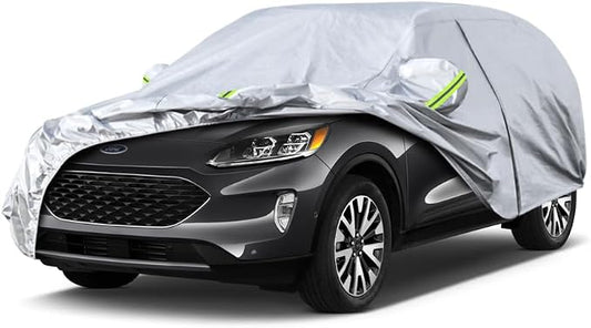 Koukou SUV Car Cover Custom Fit Ford Escape from 2000 to 2025,Waterproof Car Cover All Weather for Automobiles Outdoor Indoor with Zipper Door, Sun Rain Dust Snow Protection.