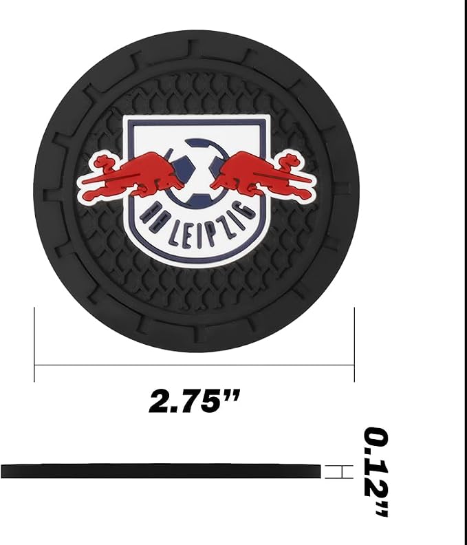 Cup Holder Insert Coaster for RB Leipzig UEFA UCL Fans,Anti Slip Car Cup Coaster Interior Accessories