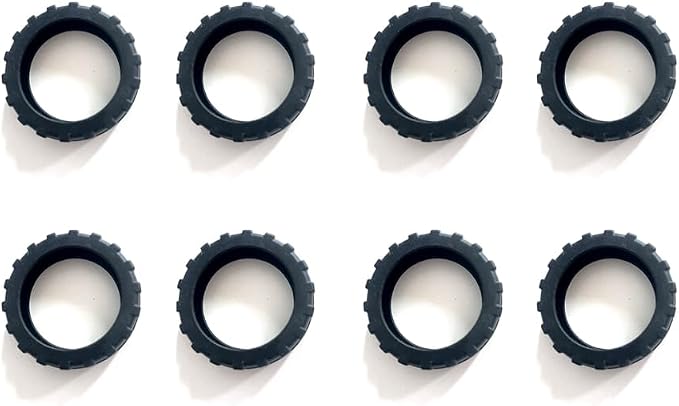 Aliotech 8Pcs Luggage Wheel Covers, Wear Resistant, Noise Resistant Wheel Covers for 2-2.4 Inch Rotary Wheel, Suitcase or Office Chair Casters, Black