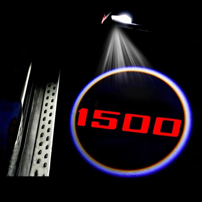 2Pcs Car Door Lights Projector Ghost Shadow Lights, Laser Welcome Lamp Light Compatible with Chevy Silverado 1500 GMC Sierra 1500 Ram 1500