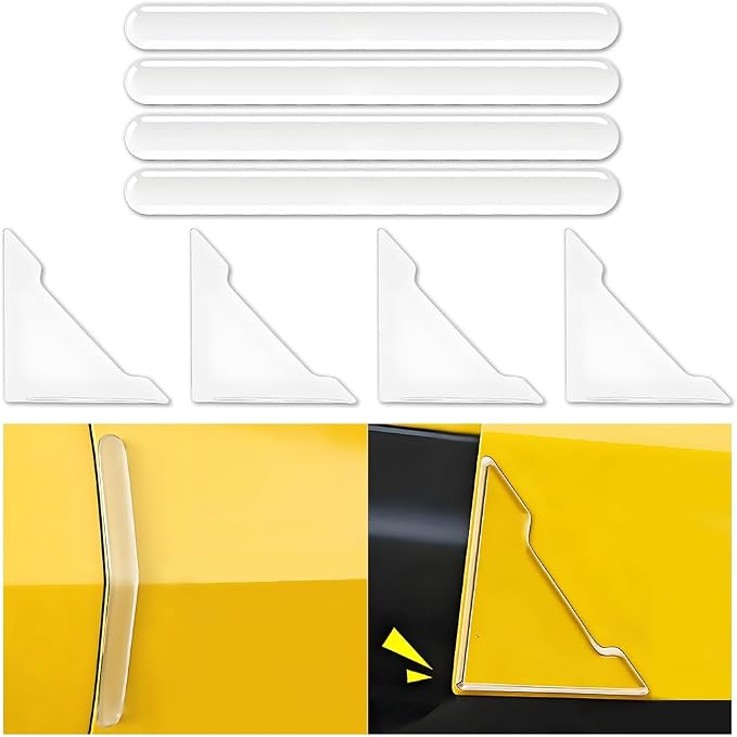 8PCS Transparent Car Door Edge Guard, Anti-Collision Vehicle Door Edge Corner Scratch Protector, Automotive Side Corner Trim Protection Cover Decal, Universal for Truck SUV Van