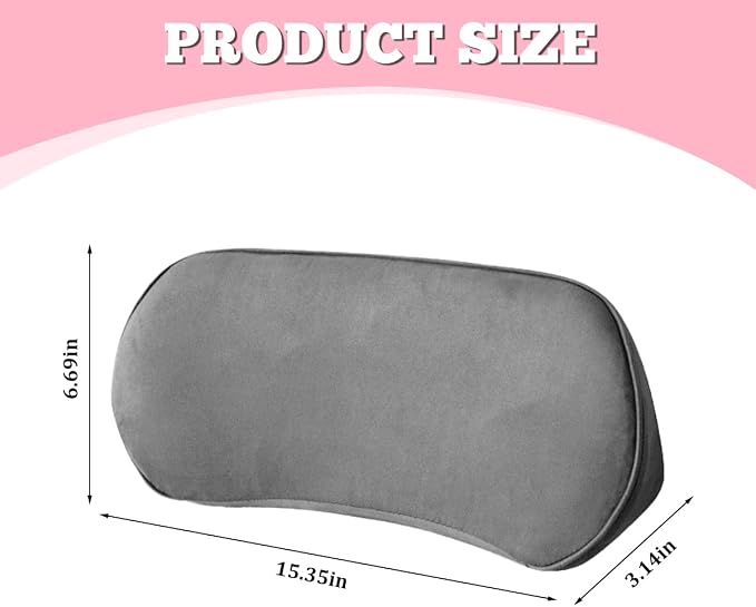 Osilly Car Lumbar Support Pillow, Memory Foam Comfortable Vehicle Seat Lower Back Support Cushion, Back & Sciatica Pain Relief Automotive Interior Driver Seat Pad, Universal for SUV RV Van (Dark Gray)
