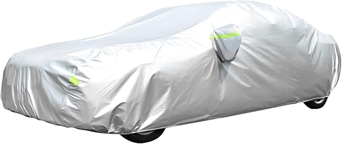 Car Cover Outdoor Full Exterior Covers Sedan Sun UV Rain Snow Wind Protection Car Cover Universal Fit for Sedan (Length 178"-187")