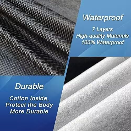 KouKou Waterproof SUV Car Cover Suitable for Honda HRV from 1998 to 2025, 7 Layers Heavy Duty Car Cover Waterproof All Weather with Zipper Door for Sun Rain Snow Dust Uv Protection.Black