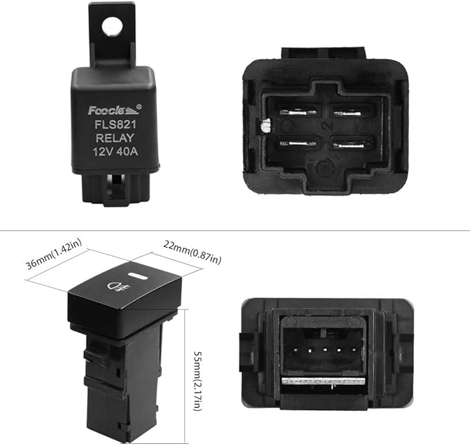 H11 880 881 H9 Fog Light Lamp Wiring Harness Socket Wire Connector with 40A Relay & ON/Off Switch Kits Fit for LED Work Lamp Driving Lights Etc