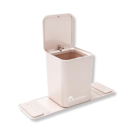 Car Trash Can for Vehicles Leakproof Compact Garbage Bin w/Stability Flap, Anti-Slip Base, Portable Trash Holder for Cars, Trucks, SUVs, Minivans (Mocha with Lid, Medium)