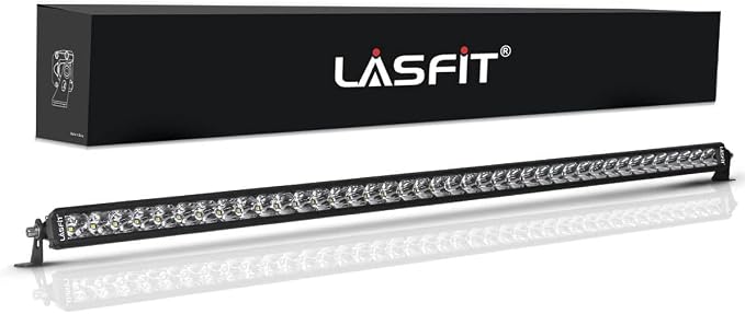LASFIT LED Light Bar 52 Inch Slim Single Row LED Bar Spot Flood Combo 6000K | Overhead Roof Off Road Light for Tacoma 4Runner Silverado F150 Wrangler IP67 Waterproof