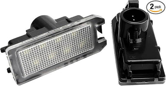 Car LED License Plate Light, 2PCS Bright Vehicle Rear Tag Lamp Assembly, Automotive Exterior License Plate Lights OEM# 68228930AA Replacement, Compatible with Grand Cherokee