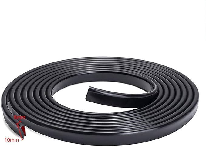 Winunite 65.6ft (20m) Car Door Edge Guards Black – Self-Adhesive PVC, U-Shaped, Fits Most Vehicles, Fade-Resistant, Scratch- and Chip-Resistant – Reduces Dings in Parking Lots