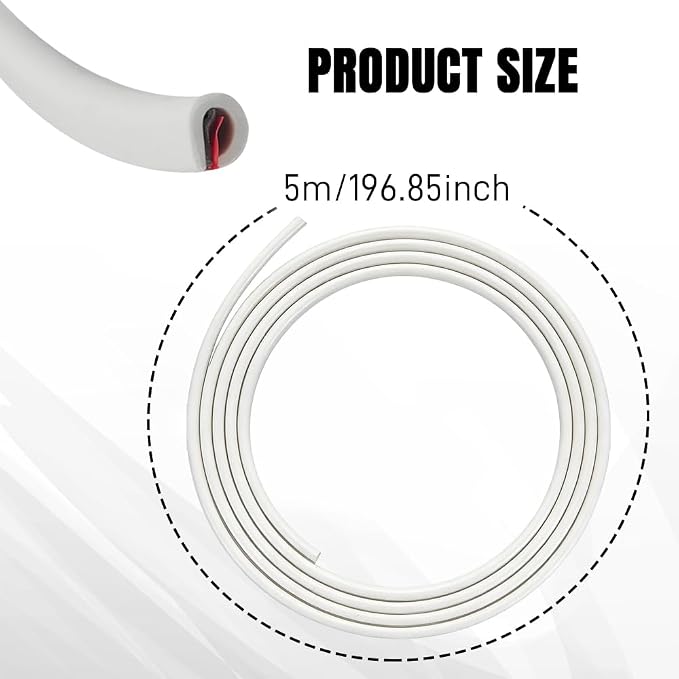 Car Door Edge Guards, Car Door Protector, 32Ft Rubber Seal Protector U Shape Edge Trim, Anti-Collision Auto Door Entry Guard Protective Strip Universal for Most Vehicles (White, 10M)