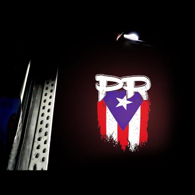 2PCS Car Door Light Logo Projector Wireless Puerto Rico PR Flag Car Accessories Universal Fit for Most Cars/Trucks/SUVs Car Accessories (Light-g-p)