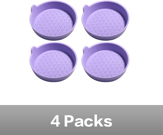 4 Packs Silicone Car Cup Holder Coasters,Car Coasters for Cup Holders,Universal Removabl Vehicle Cup Holder Coasters for Most Cars, Trucks, RVs (Purple)