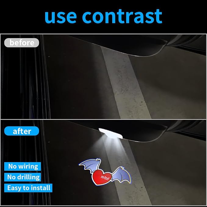 2 pcs LED Car Door Logo Lights Courtesy Projector Laser Puddle lamp Ghost Shadow Light Accessories Compatible with r55/r56/r57/r58/r59/r60/r51/f54/f56/f55/f60 (09)