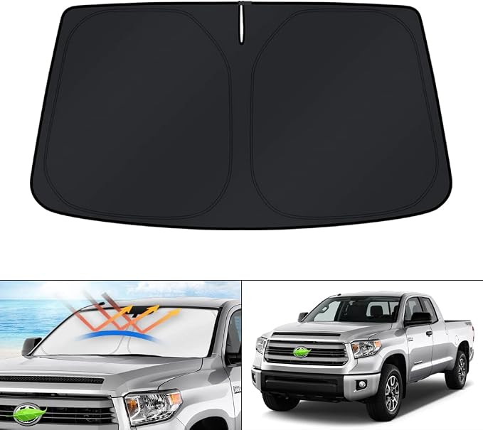 KUST Windshield Sun Shade for 2026 2025 2024-2007 Toyota Tundra Accessories Front Window Sunshade Sun Visor Protector Foldable Blocks UV Rays Keep Your Car Cooler