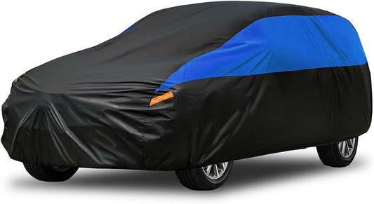 GUNHYI SUV Car Cover for Automobiles All Weather Waterproof, Universal Fit Acura MDX, Ford Explorer, Subaru Ascent, Kia Telluride, Hyundai Palisade, Porsche Cayenne, Audi Q7/Q8 etc.