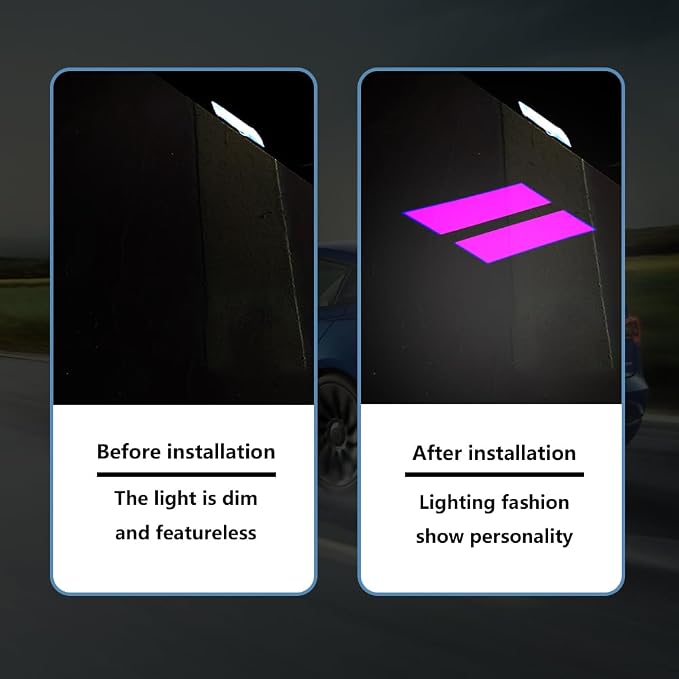 2PCS Non-Fading LED Door Logo Lights Car Accessories HD Welcome lamp Compatible for Charger 2006-Present Projector Ghost Shadow Puddle Courtesy Step Lights (Pink Stripe)