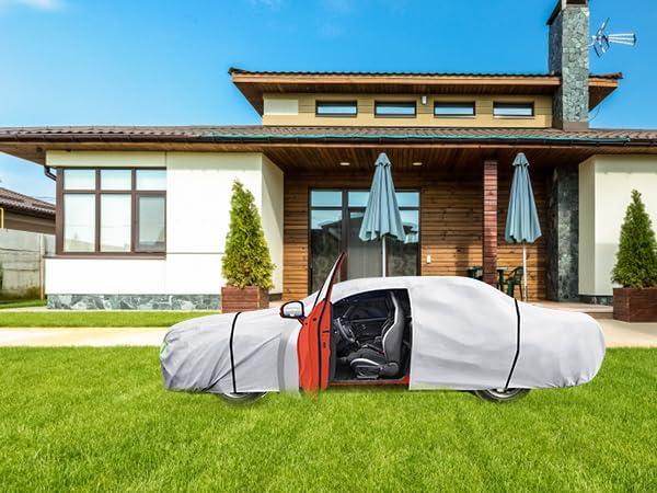Car Cover Custom Fit for Toyota Corolla 2000-2025,Honda Civic 1991-2025,6 Layers Truck Cover Waterproof All Weather for Automobiles,Outdoor Full Exterior Cover,Rain, Sun, Wind Protection,Silver