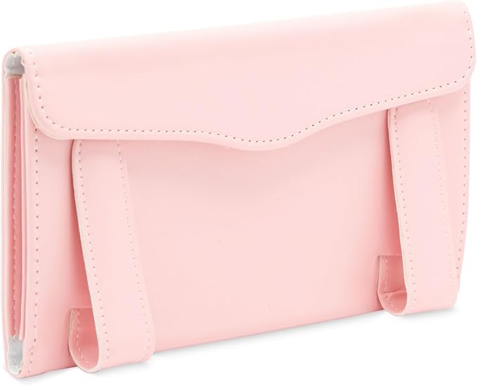 Zodaca Car Sun Visor Tissue Holder - Easy Refill & Tissue Box Fit - Compact Size & Napkin Holder Design - Stylish Pastel Pink Accent & Pink Car Accessories - Pack of 2