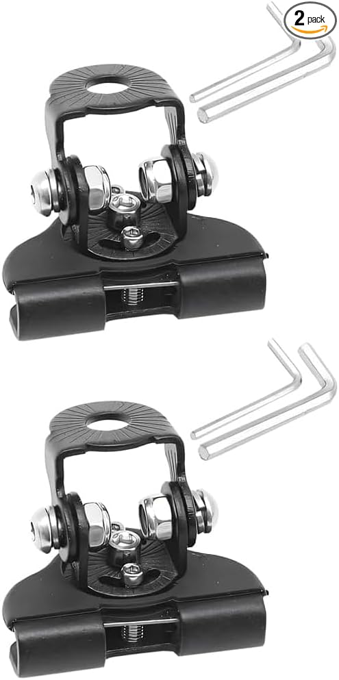 Osilly Car LED Light Bar Mounting Bracket, 2PCS Adjustable Vehicle Pillar Hood Lighting Mount Clamp Holder with Hex Wrenches, Auto Lamp Accessories, Universal for Off-Road Truck SUV (Black)