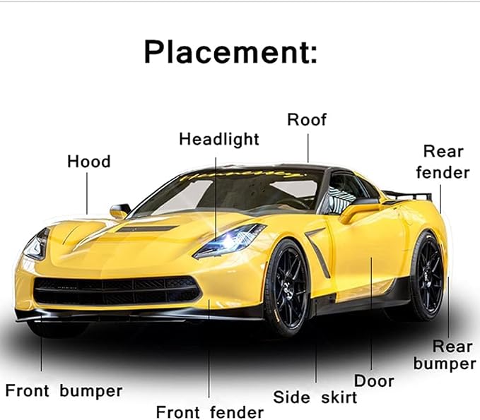 SUMAGITIN 7.5mil TPU Clear Car Paint Protection Film Self Healing Adhesive Automotive Film Anti-Scratch Glossy Car Body Wrap Vinyl for DIY Car Moto Interior Exterior,60inch x 16.5feet