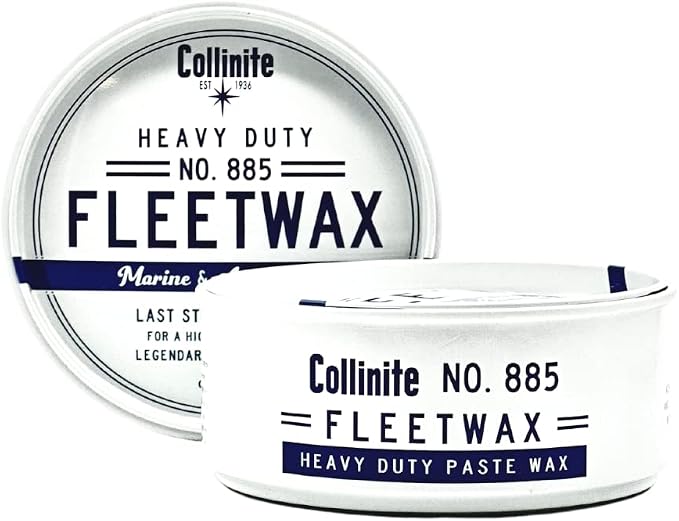 Collinite 885 Fleetwax-Marine & RV Heavy Duty Carnauba+Polymer Wax Sealant-Ultra Durable, Long-Lasting Fiberglass Protection. Provides High Gloss Shine + UV Protection + Prevents Oxidation 885 2 Pack